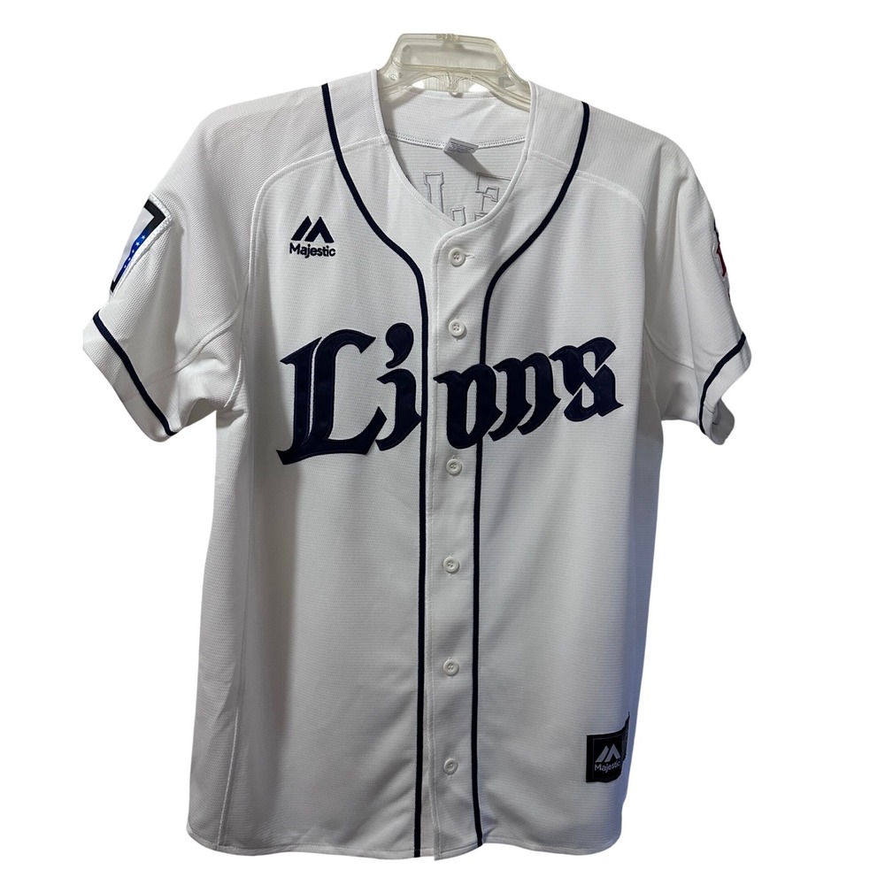Majestic Saitama Seibu Lions Baseball Japan Jersey Mens Large Mejia #99 NPB